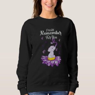 Cute Elephant Alzheimer's Awareness  Sweatshirt