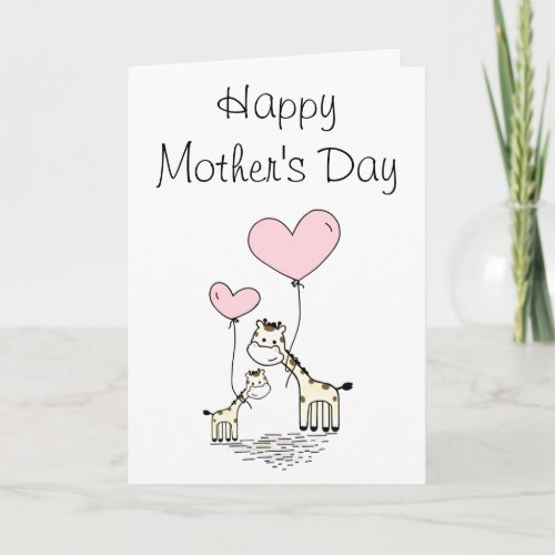 Cute Elephant and Baby Mothers Day Card