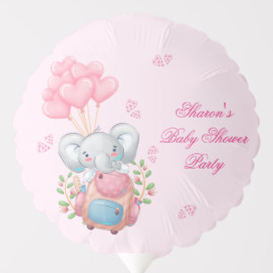 Cute Elephant and Balloon Baby Shower Balloon