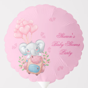 Cute Elephant and Balloon Baby Shower Balloon