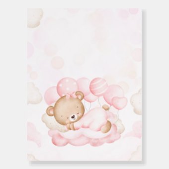 Cute Elephant and Flowers Baby Shower Welcome Sign | Zazzle
