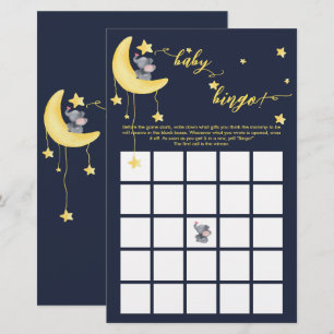 Cute Elephant And Little Butterfly Baby Bingo Game