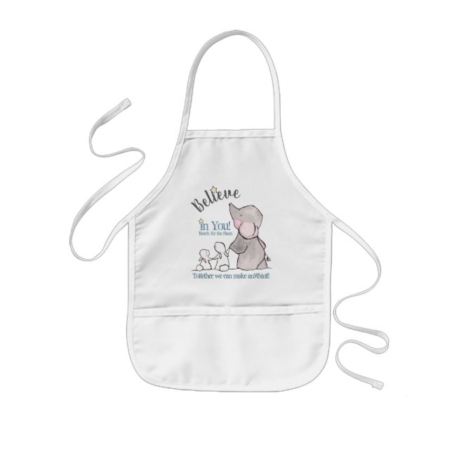 Cute Elephant Apron Believe in You! Personalized (Front)
