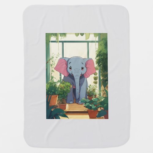 cute elephant baby  baby blanket