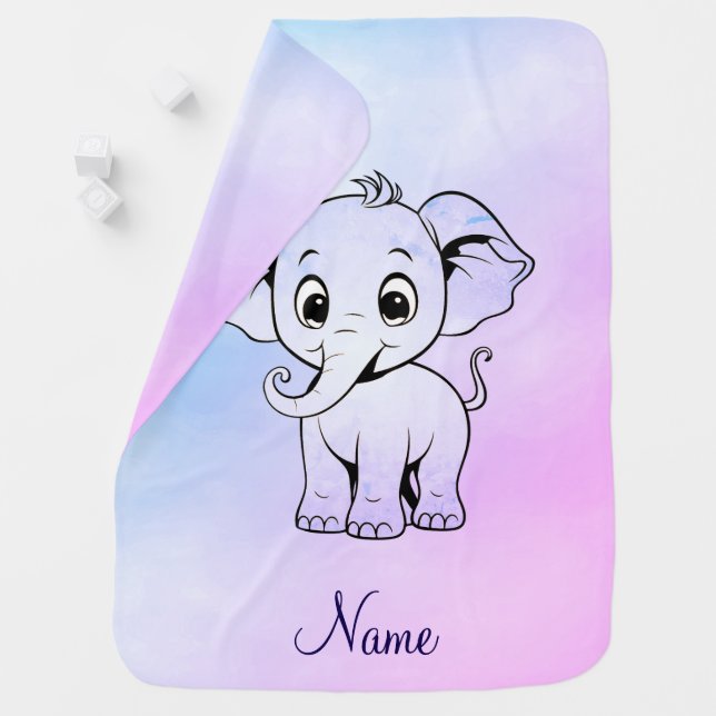 Cute Elephant Baby Blanket (In Situ)