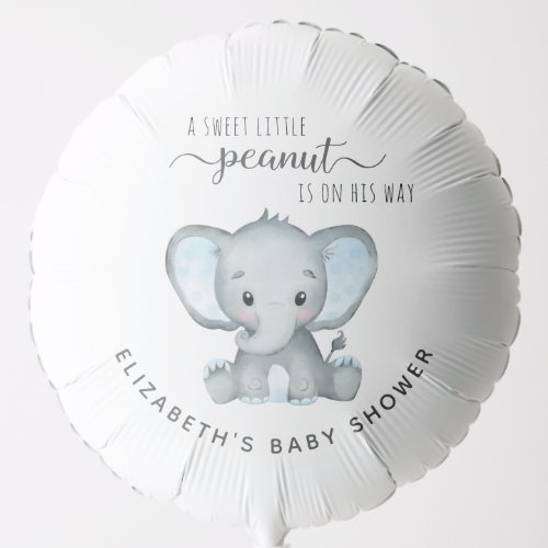 Cute Elephant Baby Boy Shower Balloon