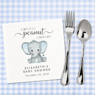 Cute Elephant Baby Boy Shower Napkins