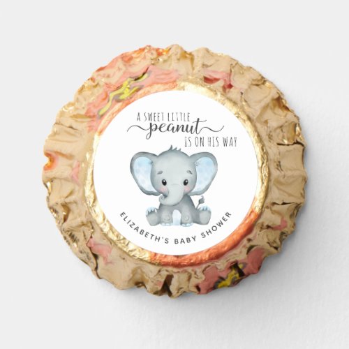 Cute Elephant Baby Boy Shower Reeses Peanut Butter Cups