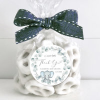 Cute Elephant Baby Boy Shower Thank You