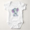 Cute elephant baby girl bodysuit