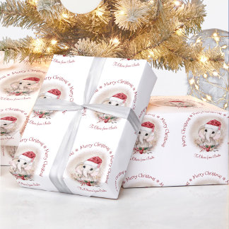 Cute Elephant Baby Girl Christmas Wrapping Paper 