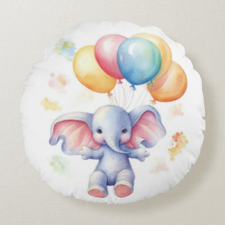Cute Elephant Baby Round Cushion: Comfort and Cute Pillow
