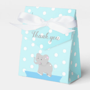 Cute Elephant Baby Shower Boy Favor Box