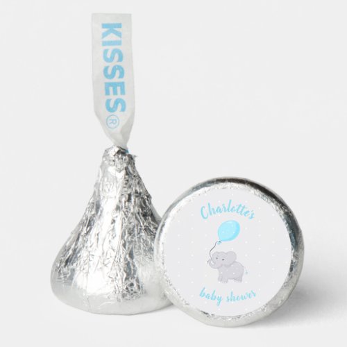 Cute Elephant Baby Shower Boy Hersheys Kisses