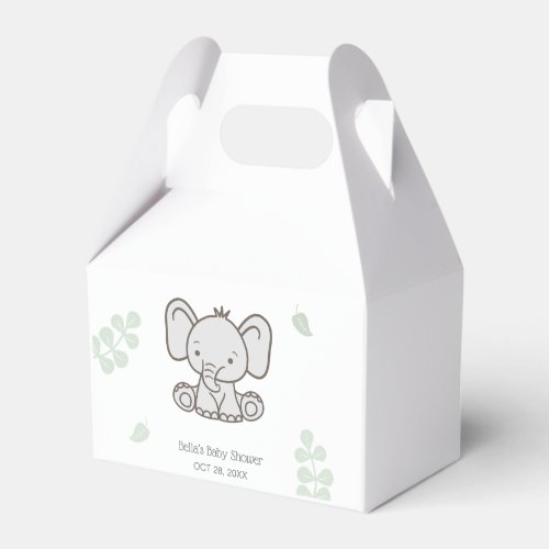 Cute Elephant Baby Shower Favor Boxes