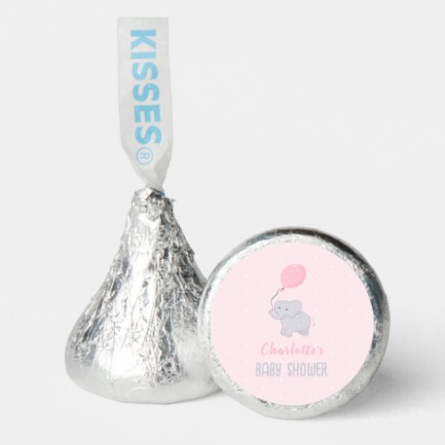 Cute Elephant Baby Shower Girl Hersheys Kisses