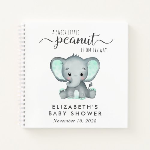 Cute Elephant Baby Shower Guest Book