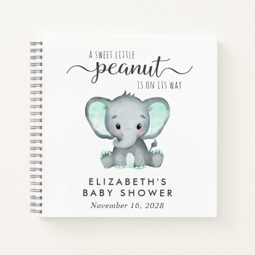Cute Elephant Baby Shower Guest Book
