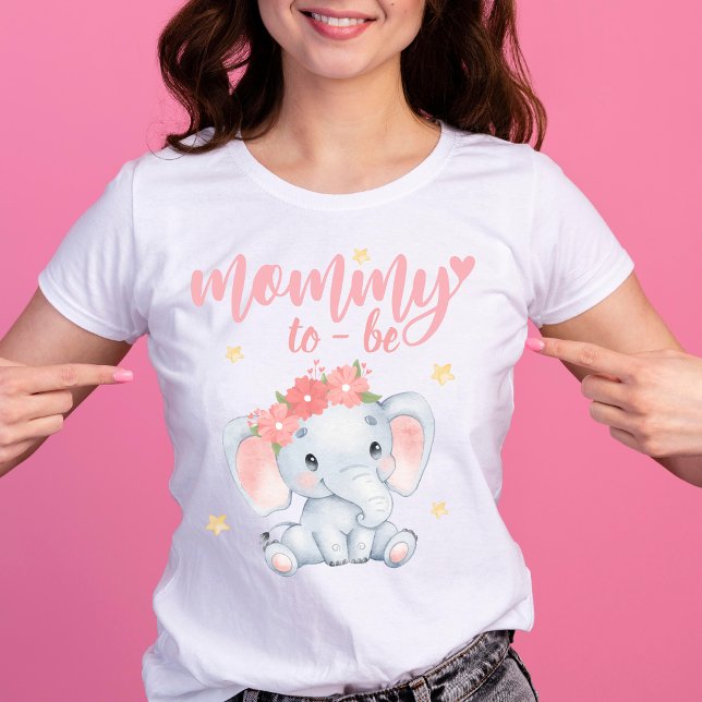 Cute elephant baby shower mommy to be Mother T-Shirt (Creator Uploaded)