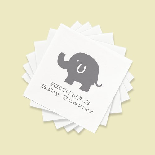 Cute Elephant Baby Shower Paper Napkins