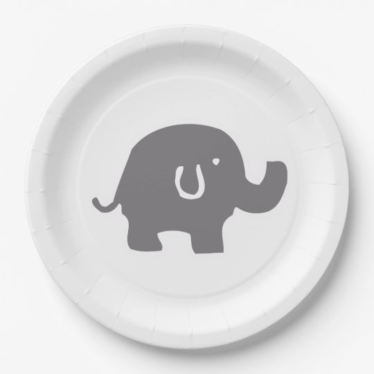 Cute Elephant Baby Shower Paper Plates | Zazzle.com