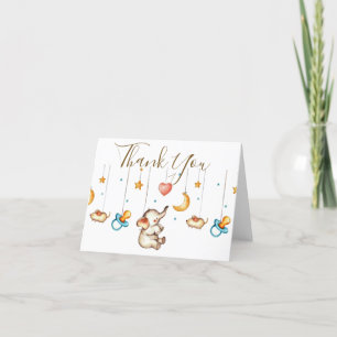 Cute Elephant baby shower Thank You Card