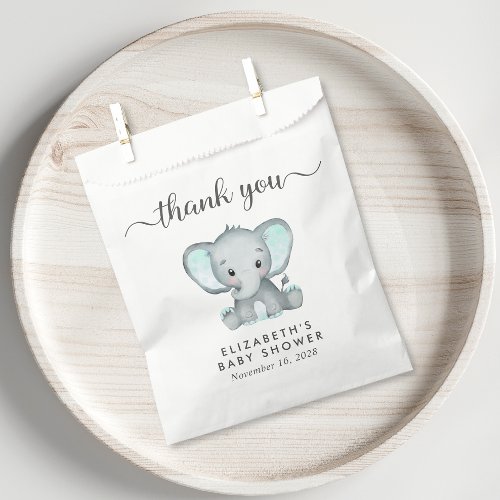 Cute Elephant Baby Shower Thank You Favor Bag