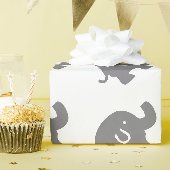 Cute Elephant Baby Shower Wrapping Paper (Creator Uploaded)