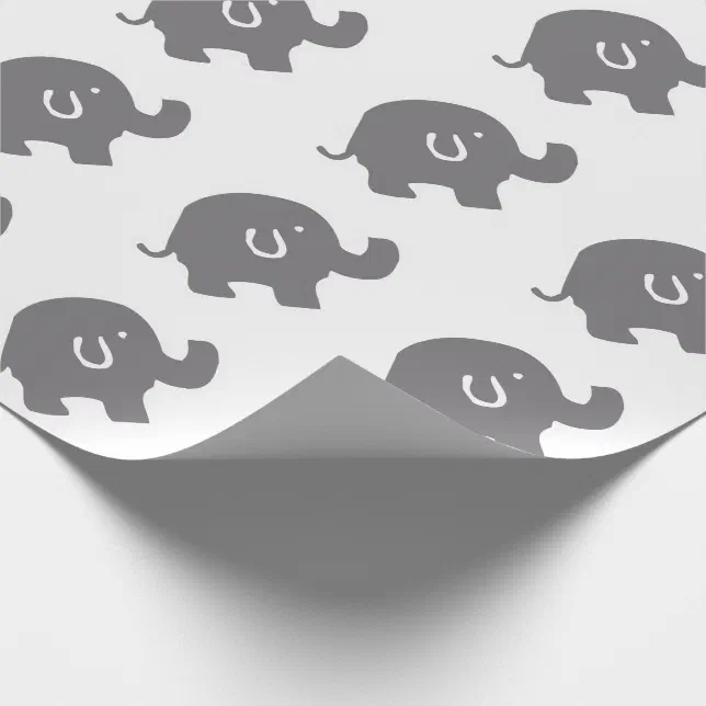Cute Elephant Baby Shower Wrapping Paper Zazzle