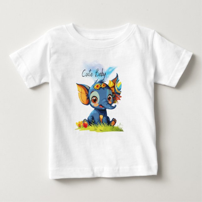Cute elephant  baby T-Shirt (Front)