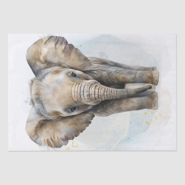 Cute Elephant Baby Tissue Paper (Front)