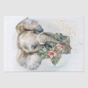 Cute Elephant Baby Tissue Paper