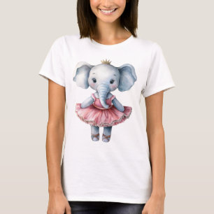 Cute elephant ballerina dancing ballet T-Shirt
