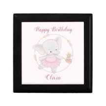 Cute Elephant Ballerina Elegant Pink Ballet Dance