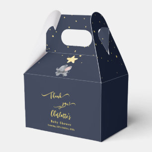 Cute Elephant & Balloon Baby Shower Favor Boxes
