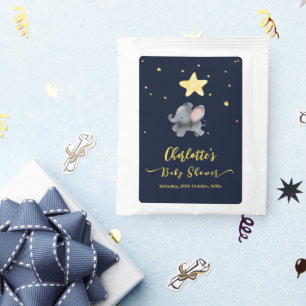 Cute Elephant & Balloon Baby Shower Tea Bag Drink Mix