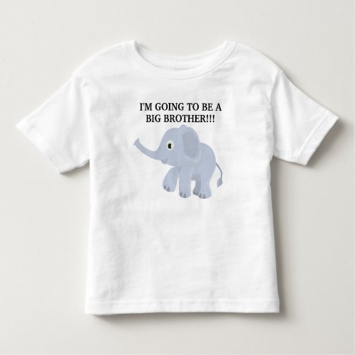 Cute Elephant Big Brother T Shirt