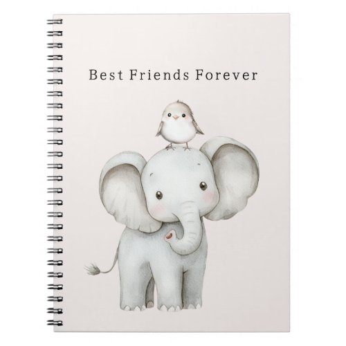 Cute Elephant Bird   Notebook