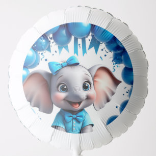 Cute Elephant Birthday Balloons Party 🐘