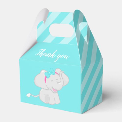 Cute Elephant Birthday Favor Box