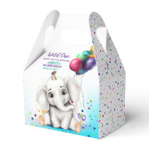 Cute Elephant Birthday Party Favor Boxes