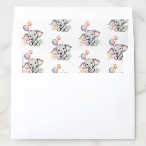 Cute Elephant Birthday Party Gift Balloons Envelop Envelope Liner