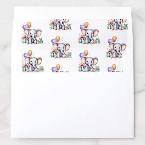 Cute Elephant Birthday Party Gifts Presents Envelope Liner