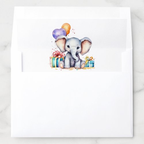 Cute Elephant Birthday Party Gifts Presents Envelope Liner