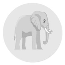 Cute Elephant Birthday Sticker