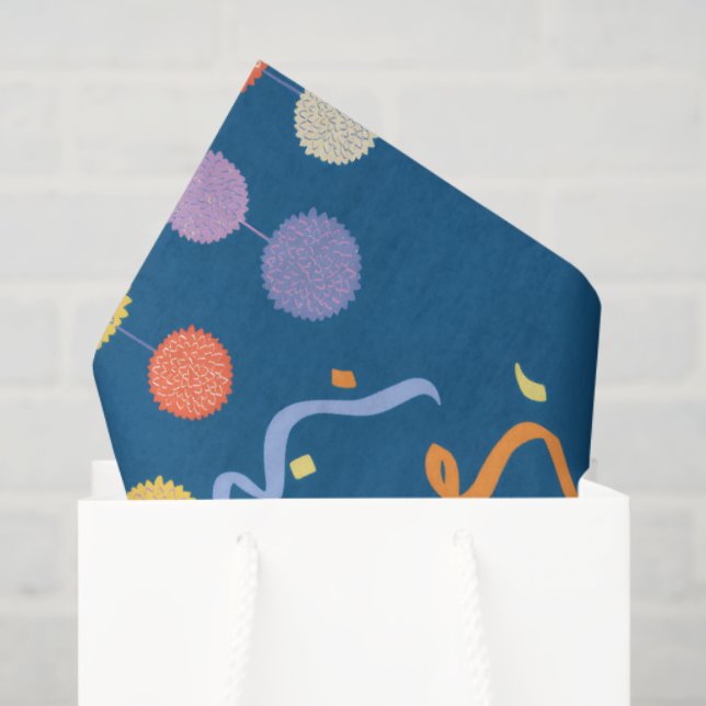 Cute Elephant Birthday  Tissue Paper (Gift Bag)