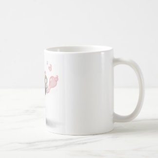 cute elephant blowing pink bubbles coffee mug