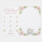 Cute Elephant Blush Pink Floral Monthly Milestone