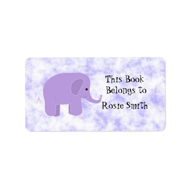 Cute Elephant Bookplate (Front)