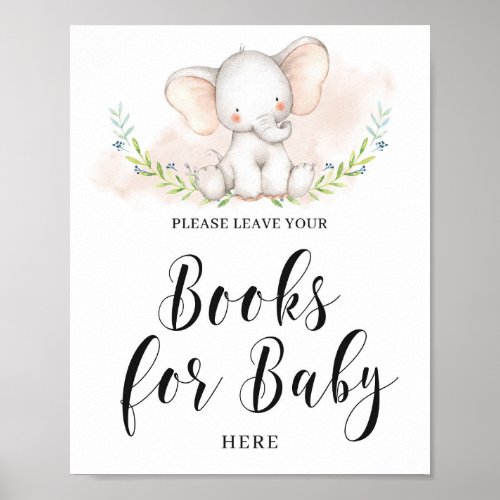 Cute Elephant Books for Baby Sign Baby Shower